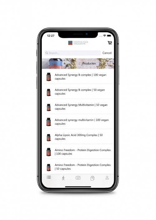 Terranova voedingssupplementen app