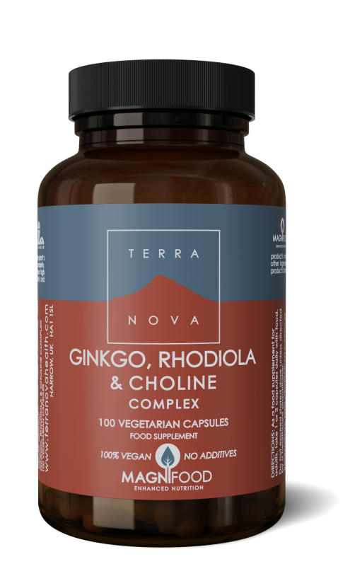 Ginkgo, Rhodiola & Choline Complex | 100 vegan capsules