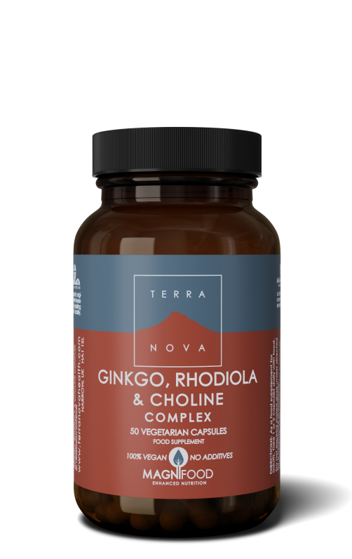 Ginkgo, Rhodiola & Choline Complex | 50 vegan capsules