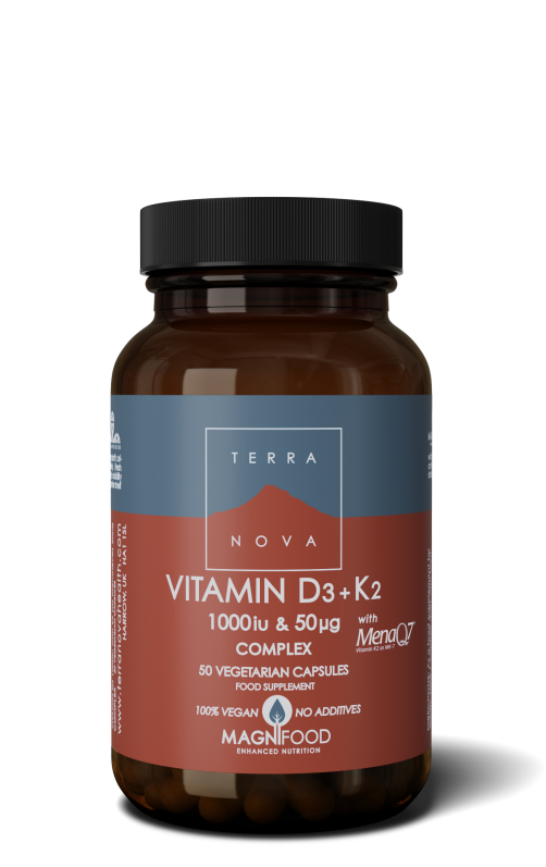 Vitamine D3 1,000iu met Vitamine K2 50ug Complex | 50 capsules